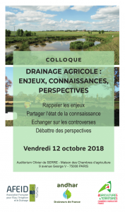 Colloque Drainage agricole : Enjeux, connaissances, perspectives